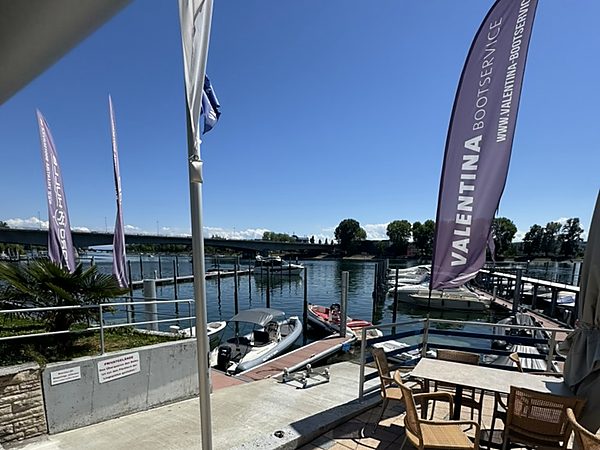 Terrasse der Valentina Marina mit Blick auf den Bodensee